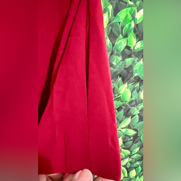 NWT Kasper Women's Vneck Pleated Blouse - Crimson 2X - Picture 6 of 8